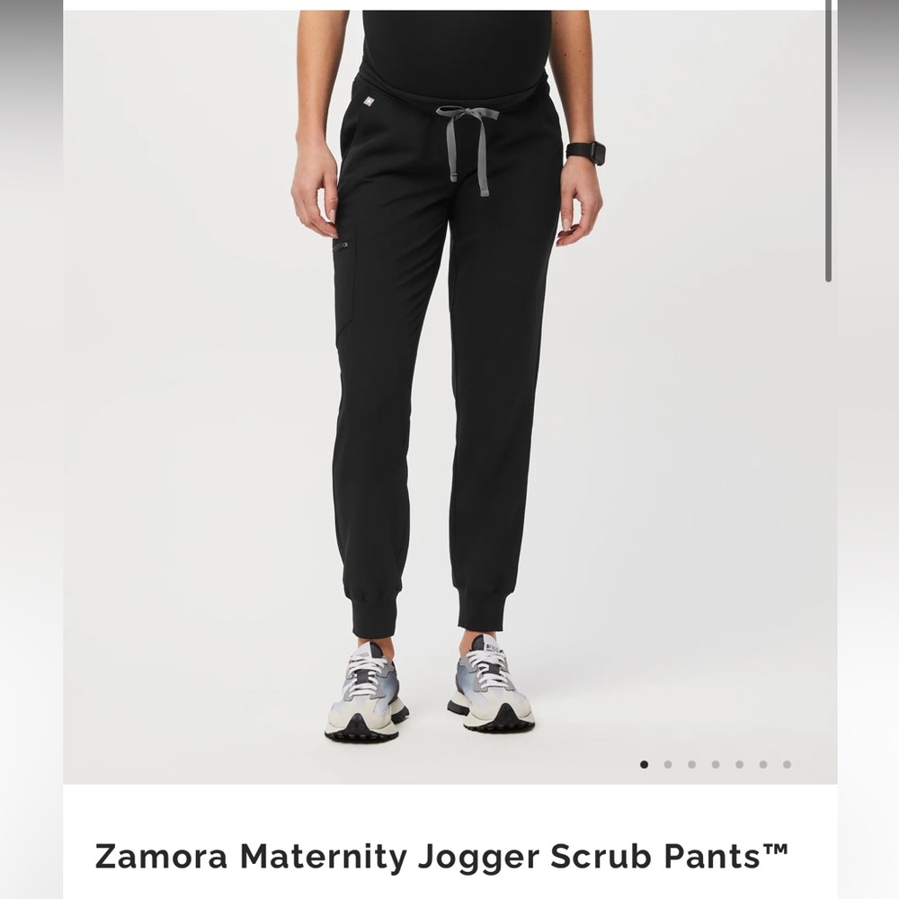 Figs Maternity Black Scrub Pants EUC Size XS Zamora Maternity Jogger Scrub Pants